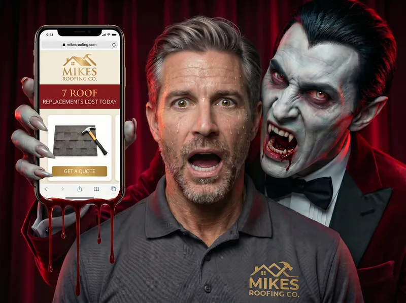 Mike, owner of Mike's Roofing Co. — roofing contractor losing 7 roof replacements per day to conversion bleed and ghosted quotes