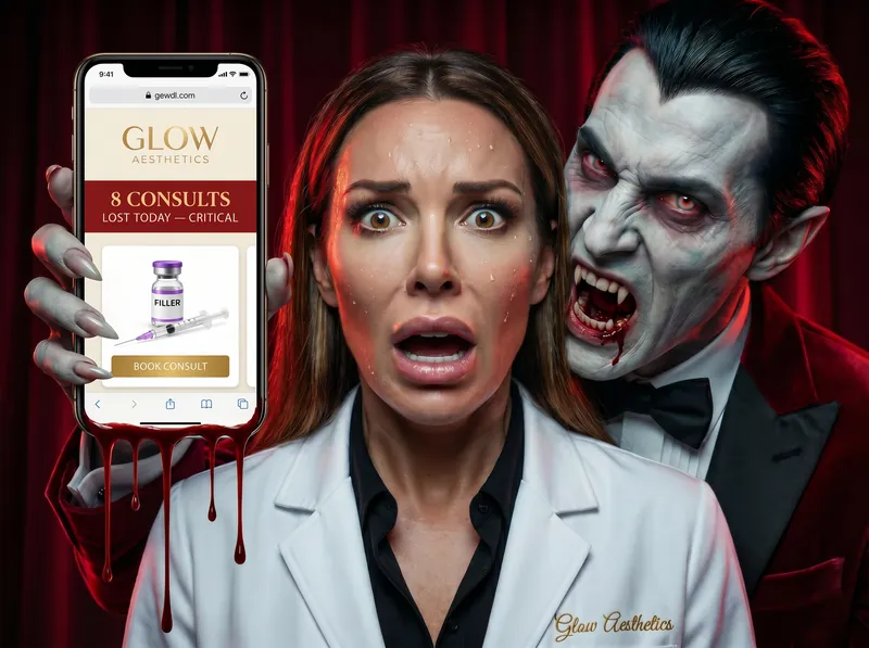 Jennifer, owner of Glow Aesthetics — medspa owner with a low conversion rate losing 8 consultation bookings per day to no-shows